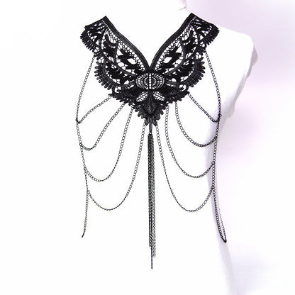 Black tassel lace - The Nevermore Gothic Body Chain