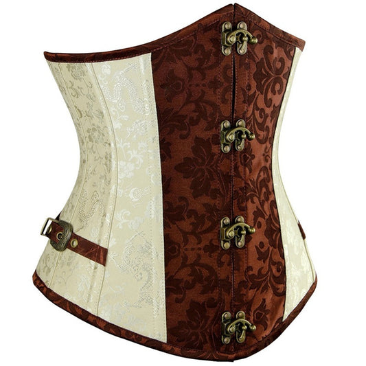 This brown corset is perfect for those who want to shape their waist and flatten their abdomen. Made from polyester fiber, it is comfortable and breathable, allowing for ease of movement. It comes in four different sizes, ranging from small to XXL, so you can find the perfect fit for your body.