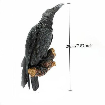 Bleakwind - The Nevermore Gothic Home Decore Black Crow Resin Wall Hanging