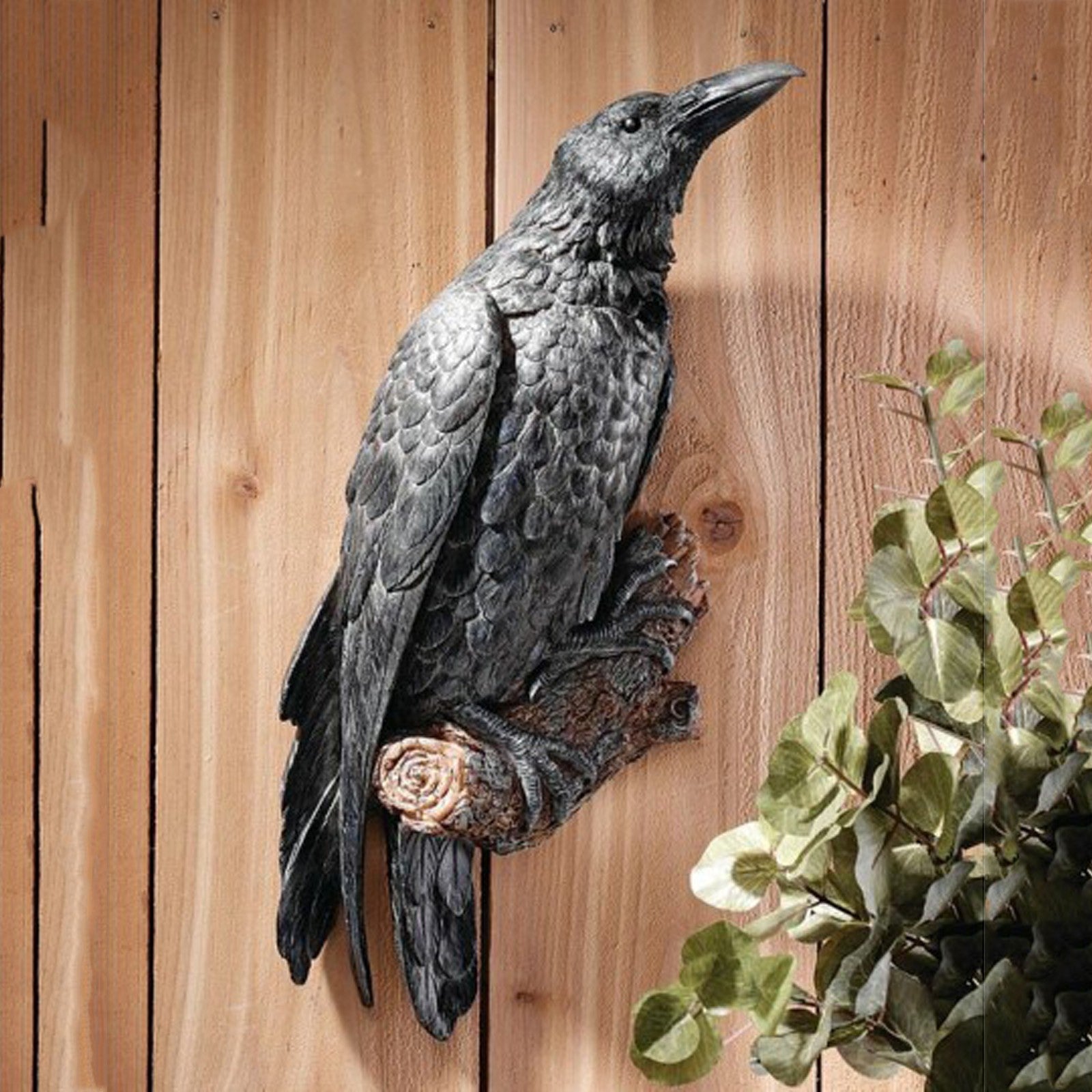 Bleakwind - The Nevermore Gothic Home Decore Black Crow Resin Wall Hanging