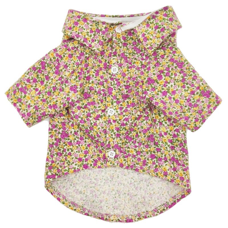 BlossomCozy Pet Flower Shirt - The Nevermore Fall Winter Pet Apparel