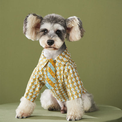 BlossomCozy Pet Flower Shirt - The Nevermore Fall Winter Pet Apparel