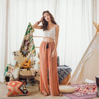 Bohemian Chiffon trousers - The Nevermore Boho Pants