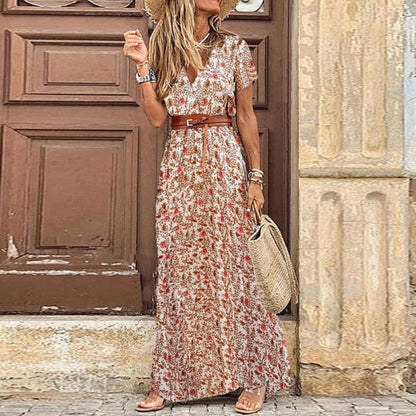 Bohemian Sleeve Dress with V Neckline - The Nevermore Boho Dresses