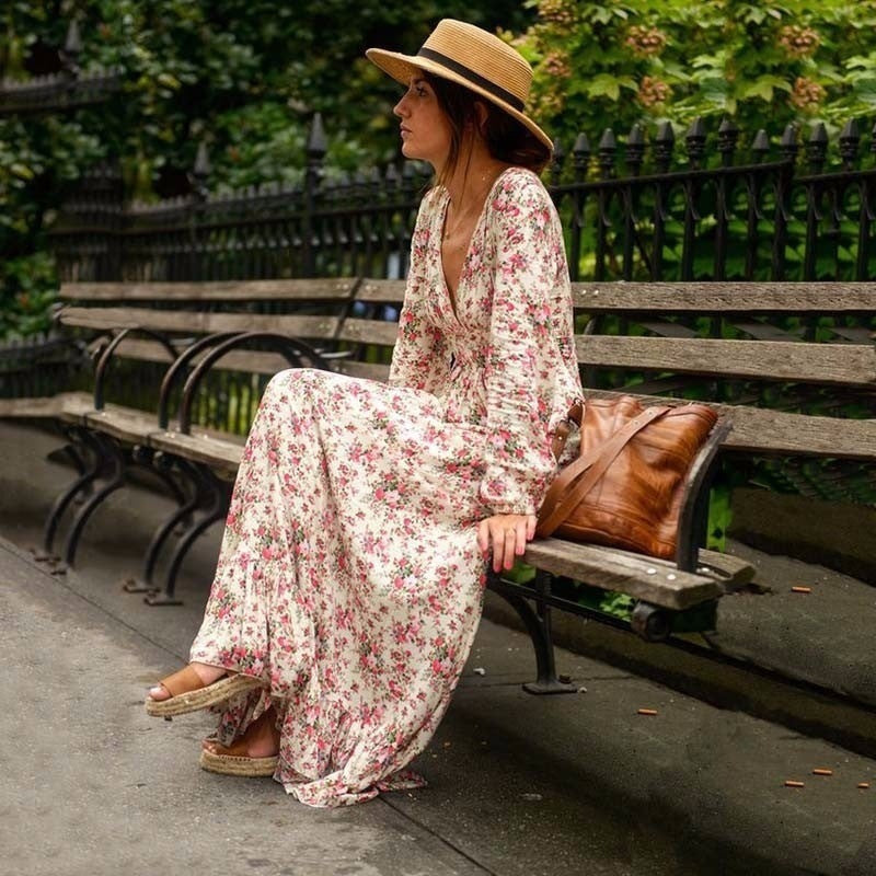 Bohemian dress maxi floral - The Nevermore Boho Dresses