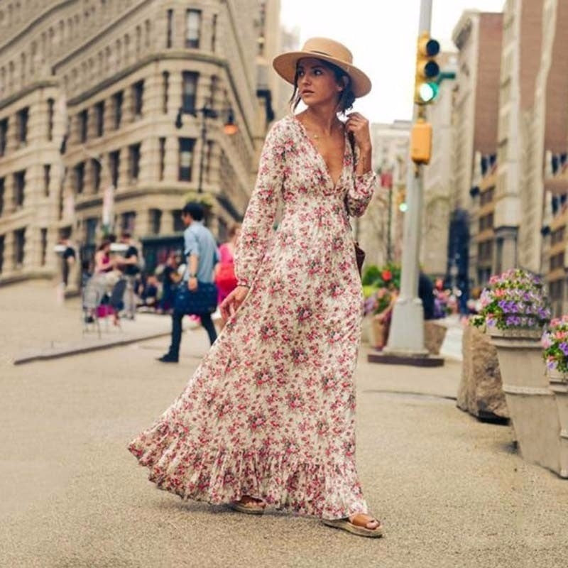 Bohemian dress maxi floral - The Nevermore Boho Dresses