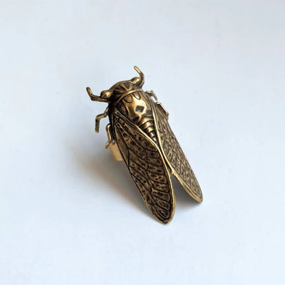 "Brass Cicada"- The Nevermore Adjustable Steampunk Ring