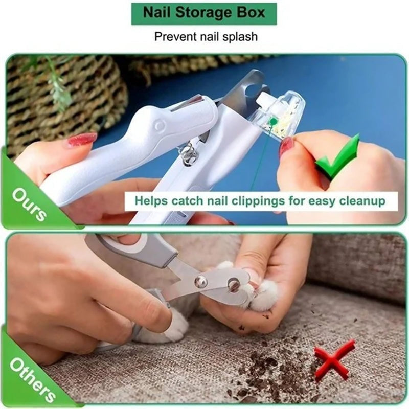 BrightClip Pet Nail Clippers: Professional Trimmer Tool with LED Light for Dogs and Cats - The Nevermore Grooming Supplies