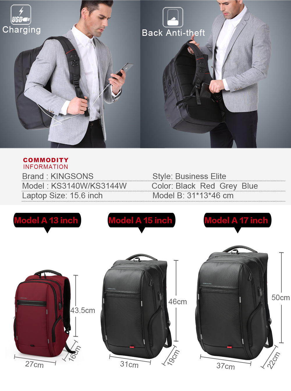 Business Partner - The Nevermore Large Capacity Business Backpack