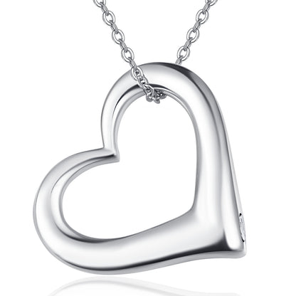 Carefree Elegance - The Nevermore Heart Urn Necklace 925 Sterling Silve