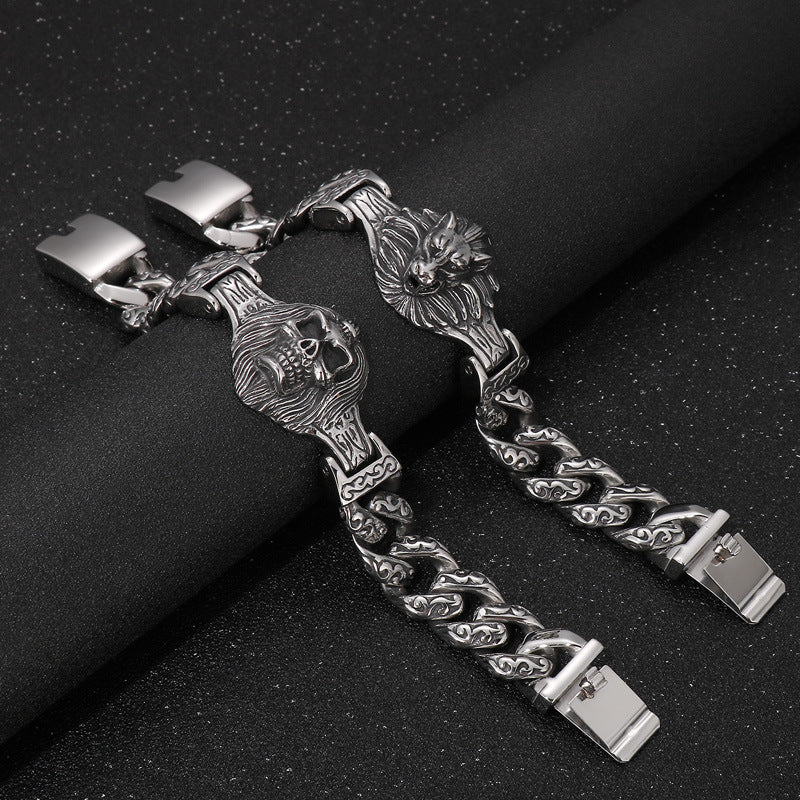 Caspian Noir - The Nevermore Gothic Bracelet Titanium Steel