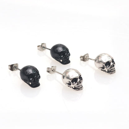 Caspian Skull Studs - The Nevermore Gothic Earrings