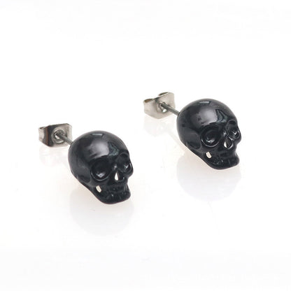 Caspian Skull Studs - The Nevermore Gothic Earrings