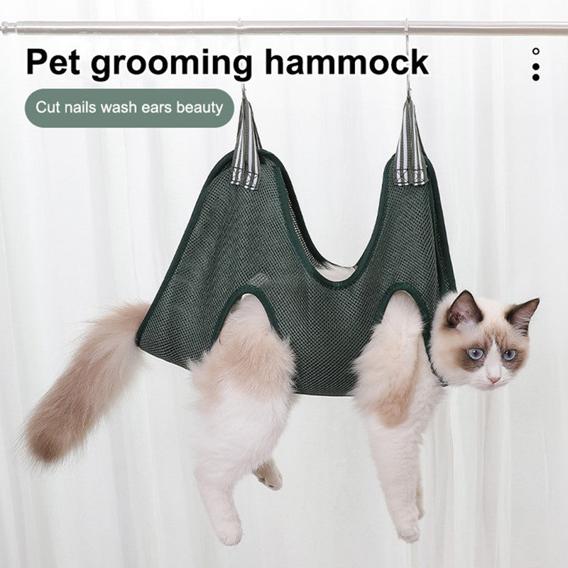 Cat & Dog Sling for Nail and Ear Care, CozyCare Pet Hammock Harness - The Nevermore Pet Grooming Supplies