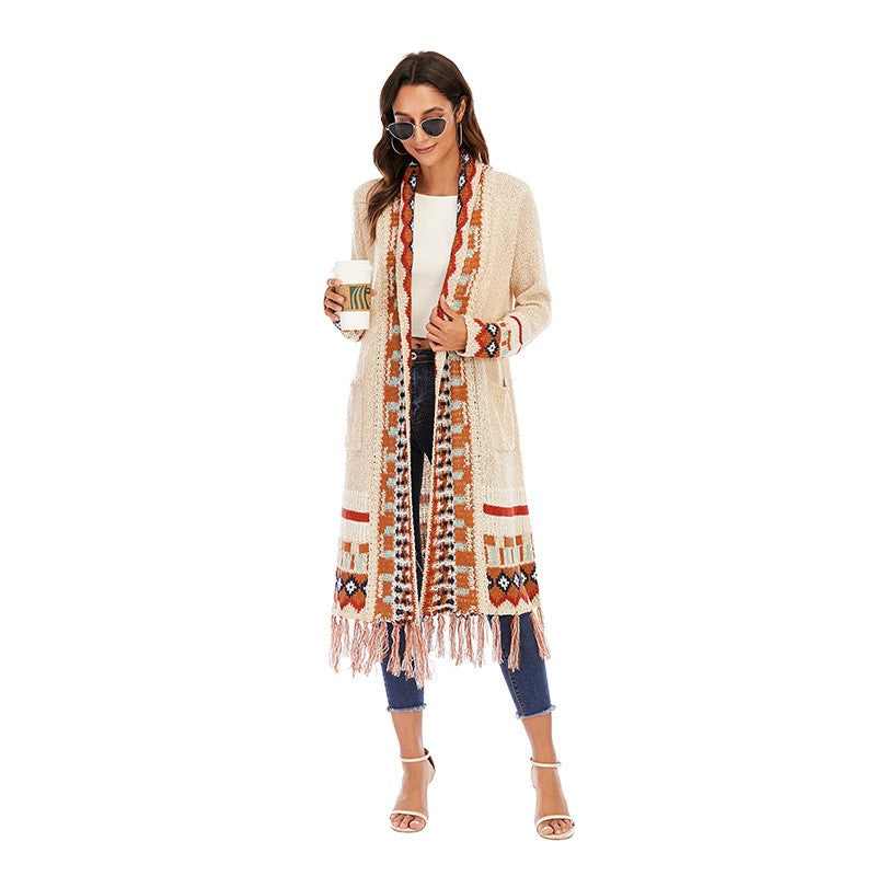 Celestial Nomad Embroidered - The Nevermore Boho Cardigan Jacket for Women