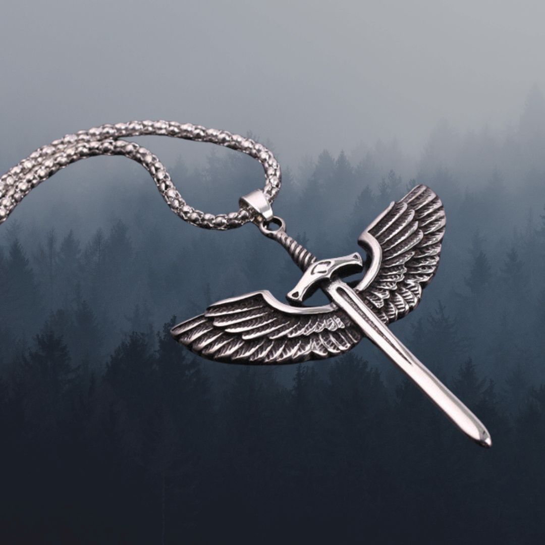 Celestial Sabre - The Nevermore Gothic Pendant Necklace Viking Norse