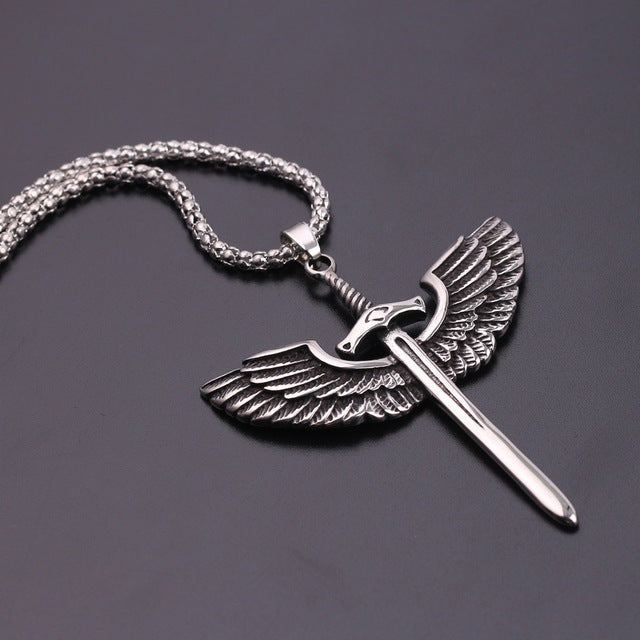 Celestial Sabre - The Nevermore Gothic Pendant Necklace Viking Norse