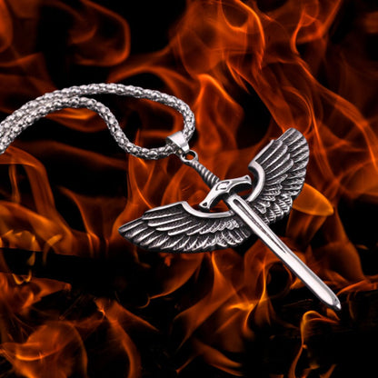 Celestial Sabre - The Nevermore Gothic Pendant Necklace Viking Norse