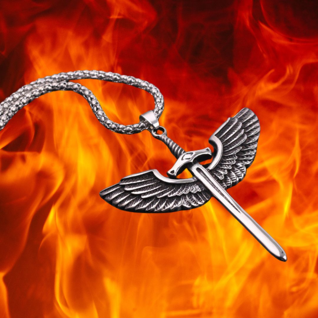 Celestial Sabre - The Nevermore Gothic Pendant Necklace Viking Norse