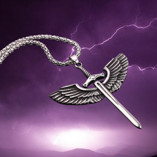 Celestial Sabre - The Nevermore Gothic Pendant Necklace Viking Norse