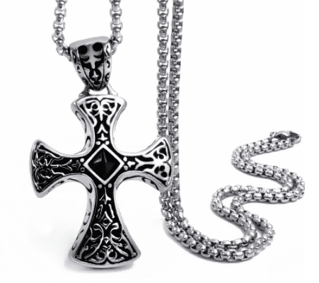 Celtic Knot Cross The Nevermore Gothic Pendant Necklace Titanium Steel