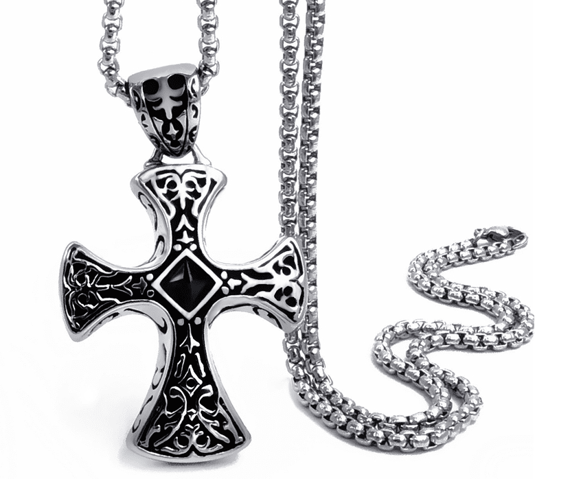 Celtic Knot Cross The Nevermore Gothic Pendant Necklace Titanium Steel