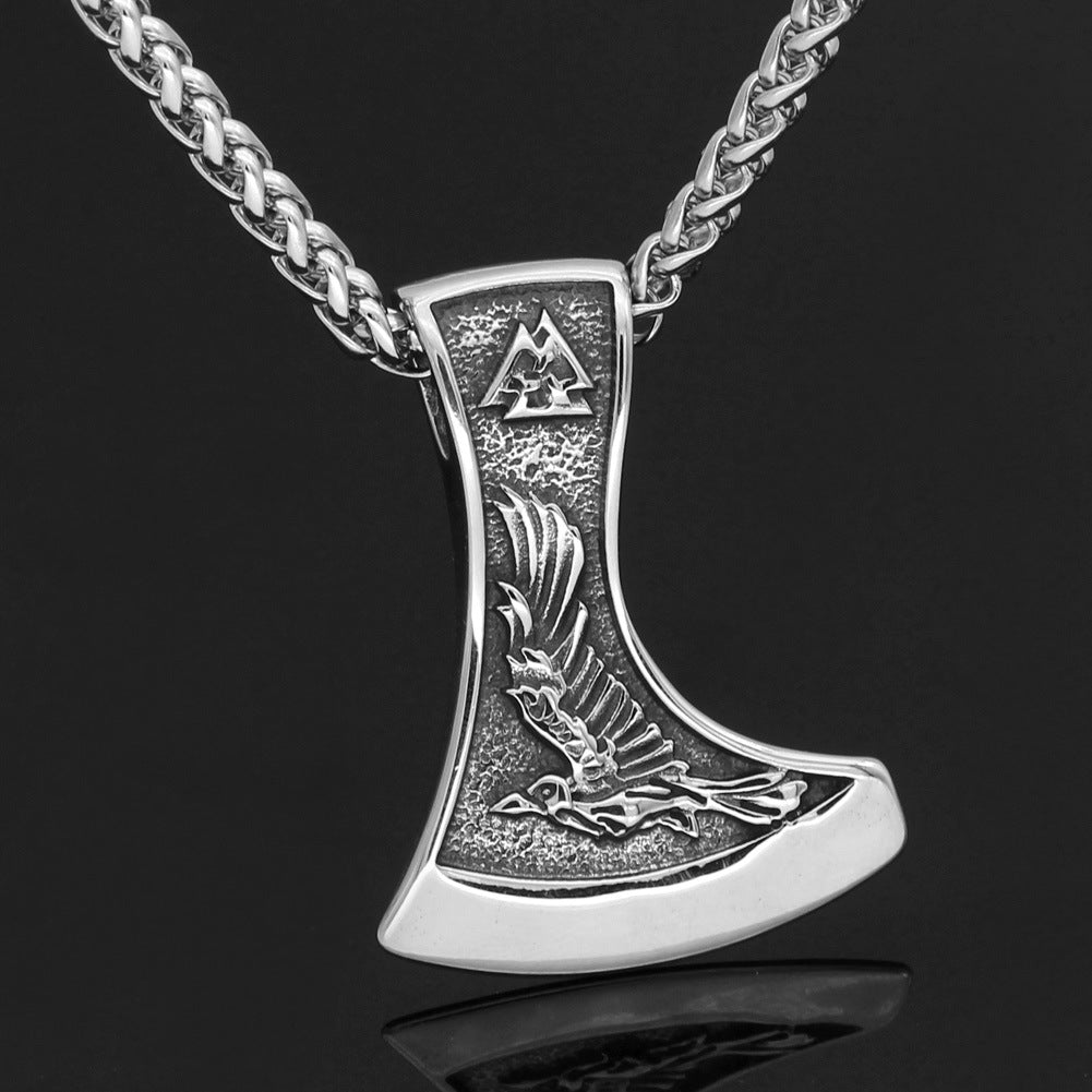 Celtic Wolf Titanium Steel Pendant Necklace Viking Norse