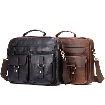 City Sidekick - The Nevermore Men's Leather Messenger Bag