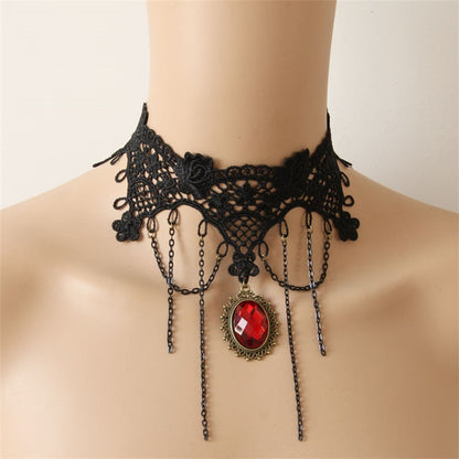 Coraline Bloodmoon - The Nevermore Gothic Choker Necklace