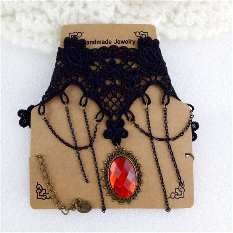 Coraline Bloodmoon - The Nevermore Gothic Choker Necklace