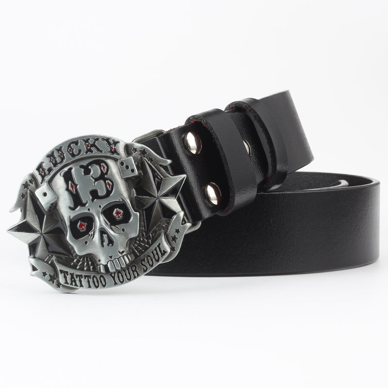 Cornelius Shadowbrook - The Nevermore Gothic Belt Skull Lucky 13