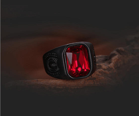 Crimson Crypt- The Nevermore Men's Ring