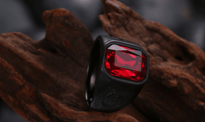 Crimson Crypt- The Nevermore Men's Ring