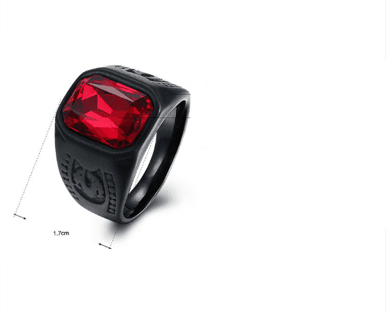 Crimson Crypt- The Nevermore Men's Ring