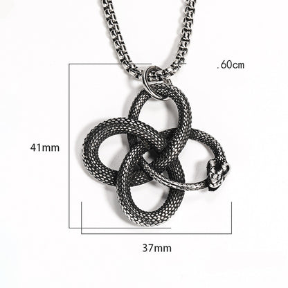 Dangerous Snake The Nevermore Gothic Titanium Steel Pendant Necklace