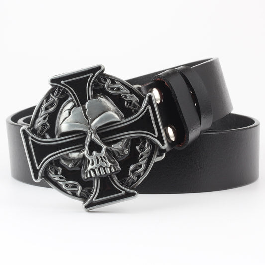 Darian Ravenshadow - The Nevermore Gothic Belt Skull with Cross