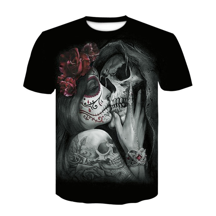 Death Skulls - The Nevermore Gothic T-Shirts for Men & Women