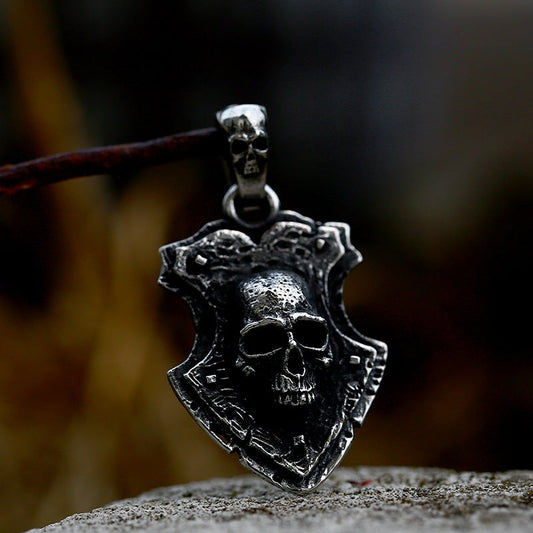 Death's Visage Skull - The Nevermore Gothic Stainless Steel Pendant