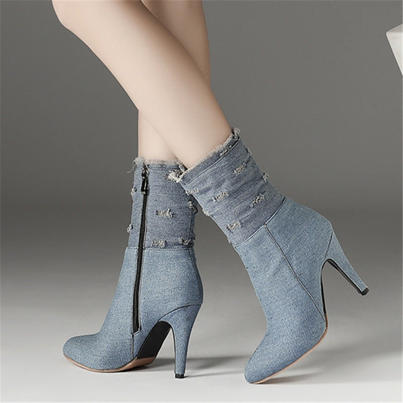 Denim boots - The Nevermore Shoes for Woman