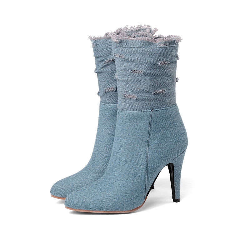 Denim boots - The Nevermore Shoes for Woman