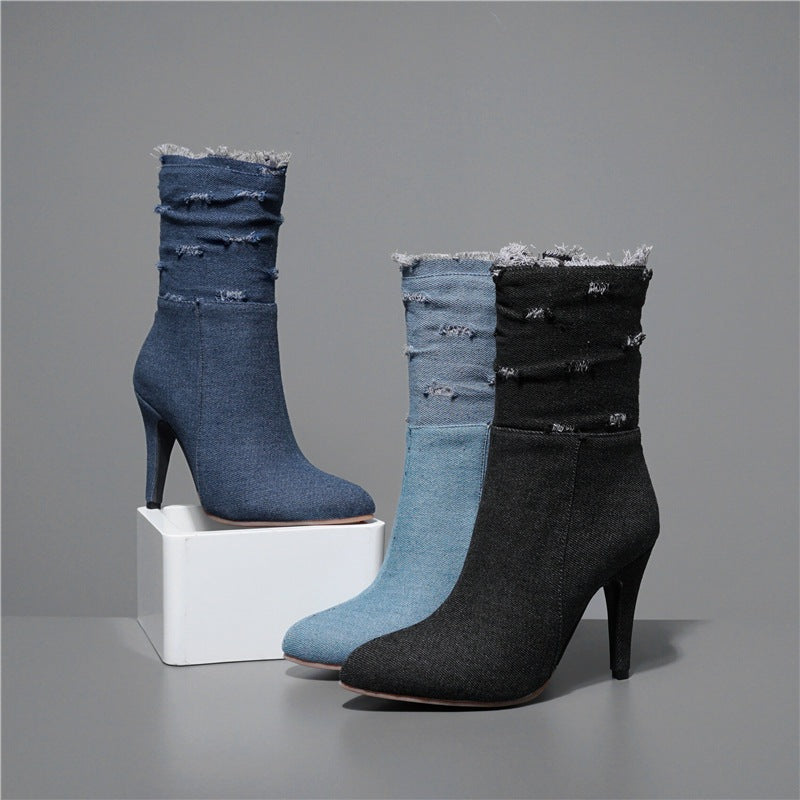 Denim boots - The Nevermore Shoes for Woman