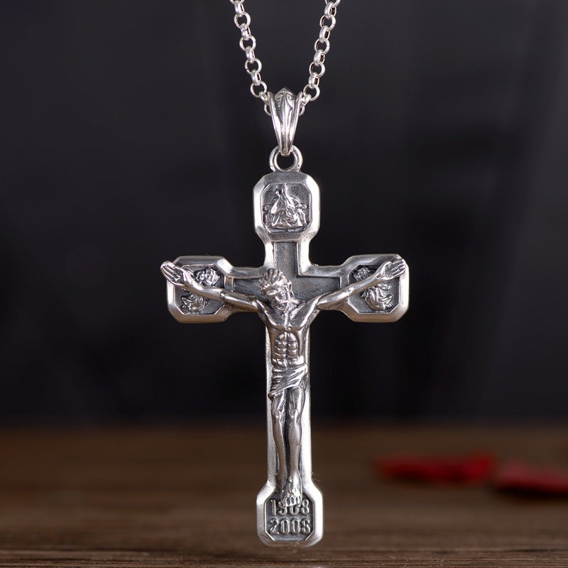 Divine Cross - The Nevermore Pendant Necklace in Silver