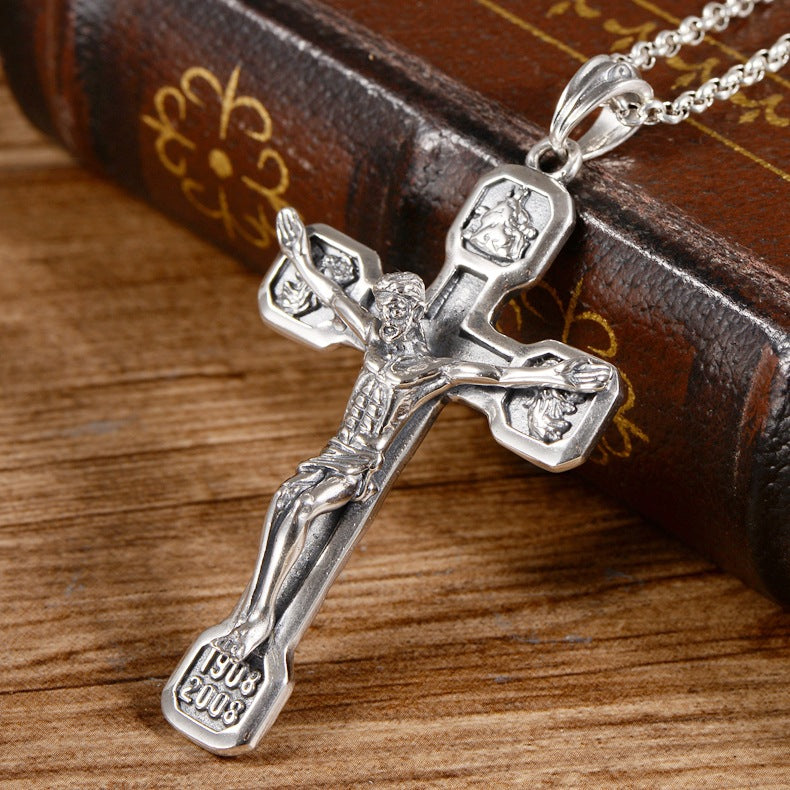 Divine Cross - The Nevermore Pendant Necklace in Silver