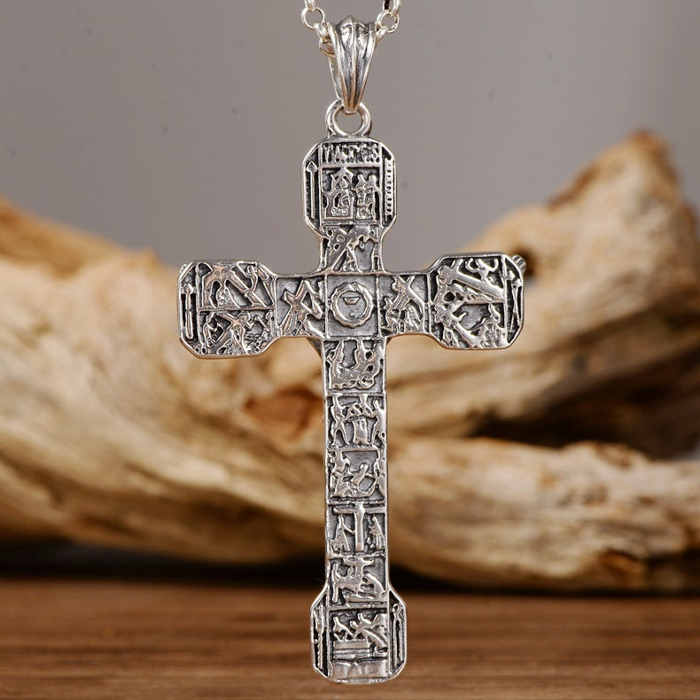 Divine Cross - The Nevermore Pendant Necklace in Silver