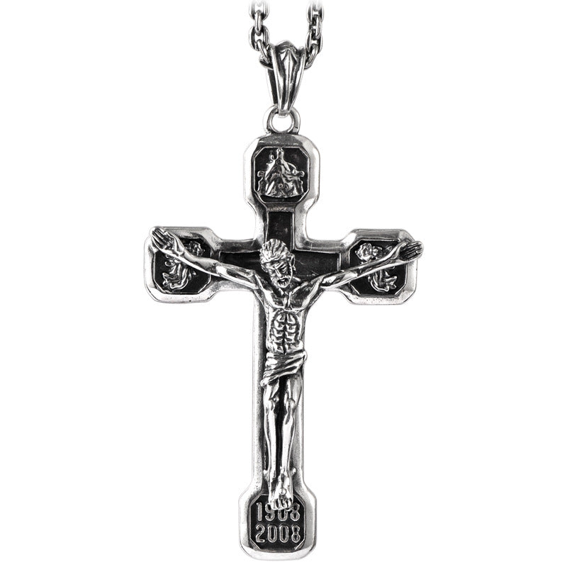 Divine Cross - The Nevermore Pendant Necklace in Silver