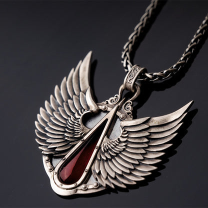 Divine Wings Essence - The Nevermore Gothic Pendant Necklace