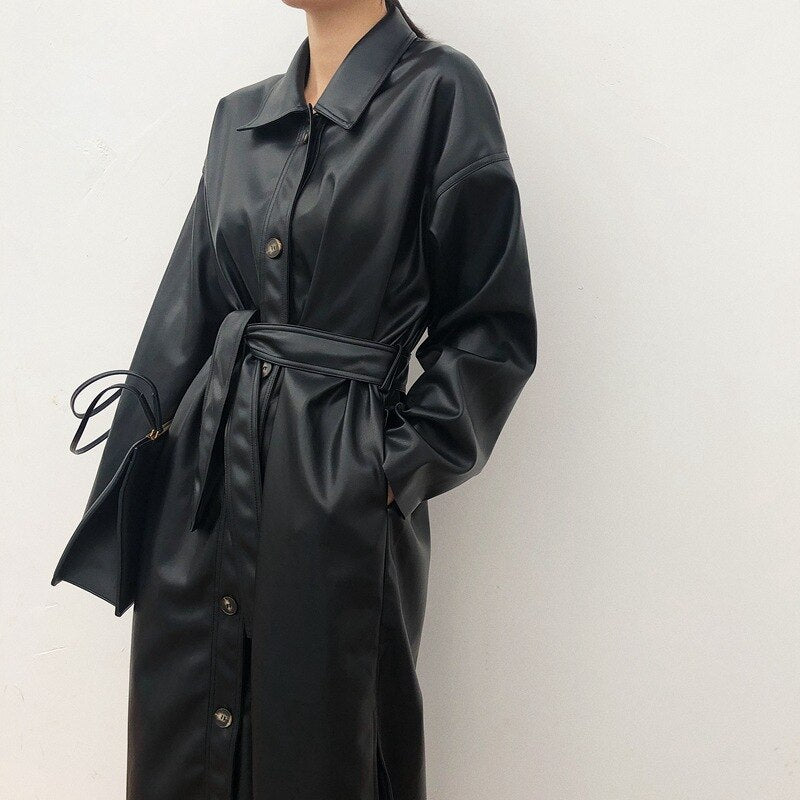 Dorie - The Nevermore Leather Windbreaker Coat