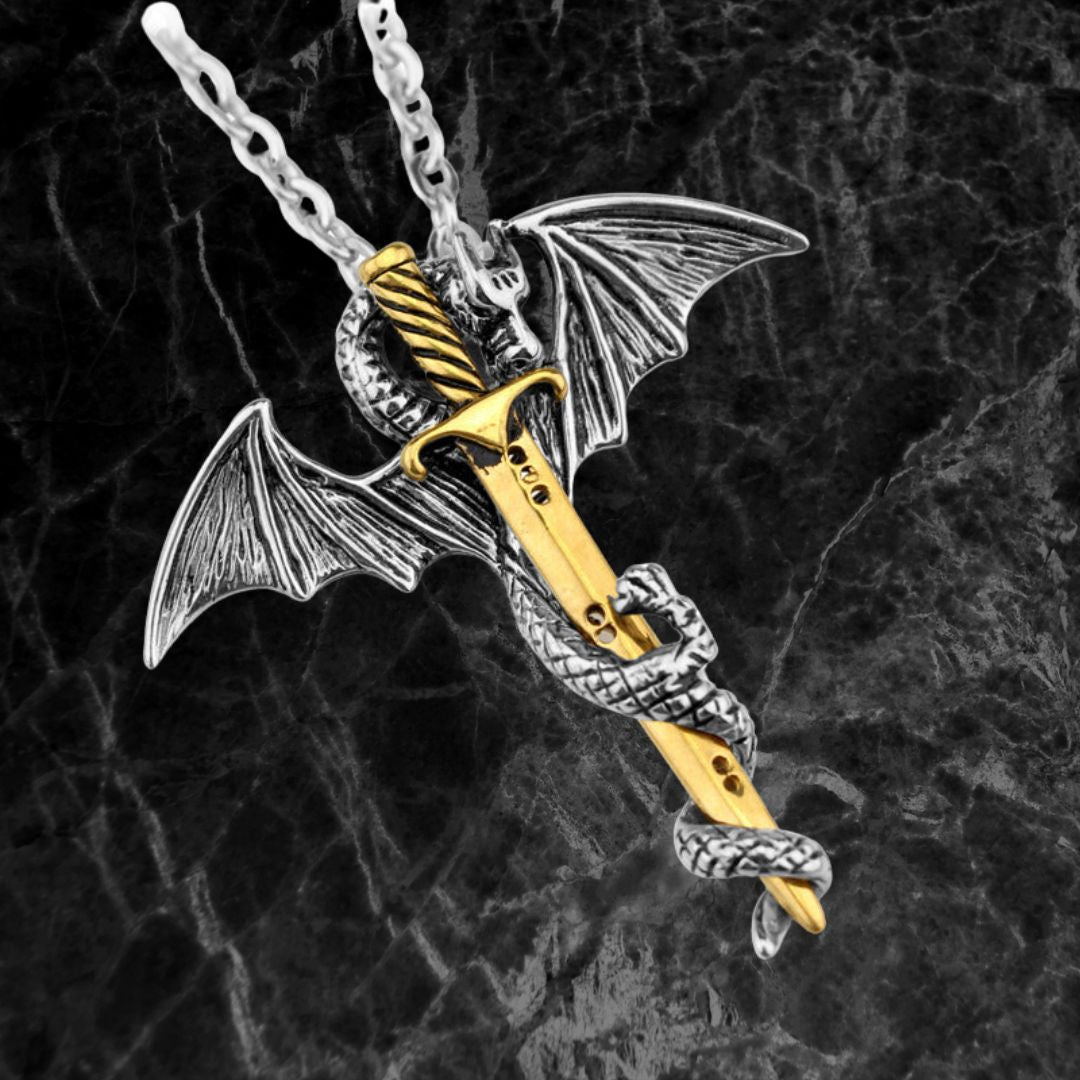 Drake's Sword - The Nevermore Gothic Pendant Necklace Viking Norse