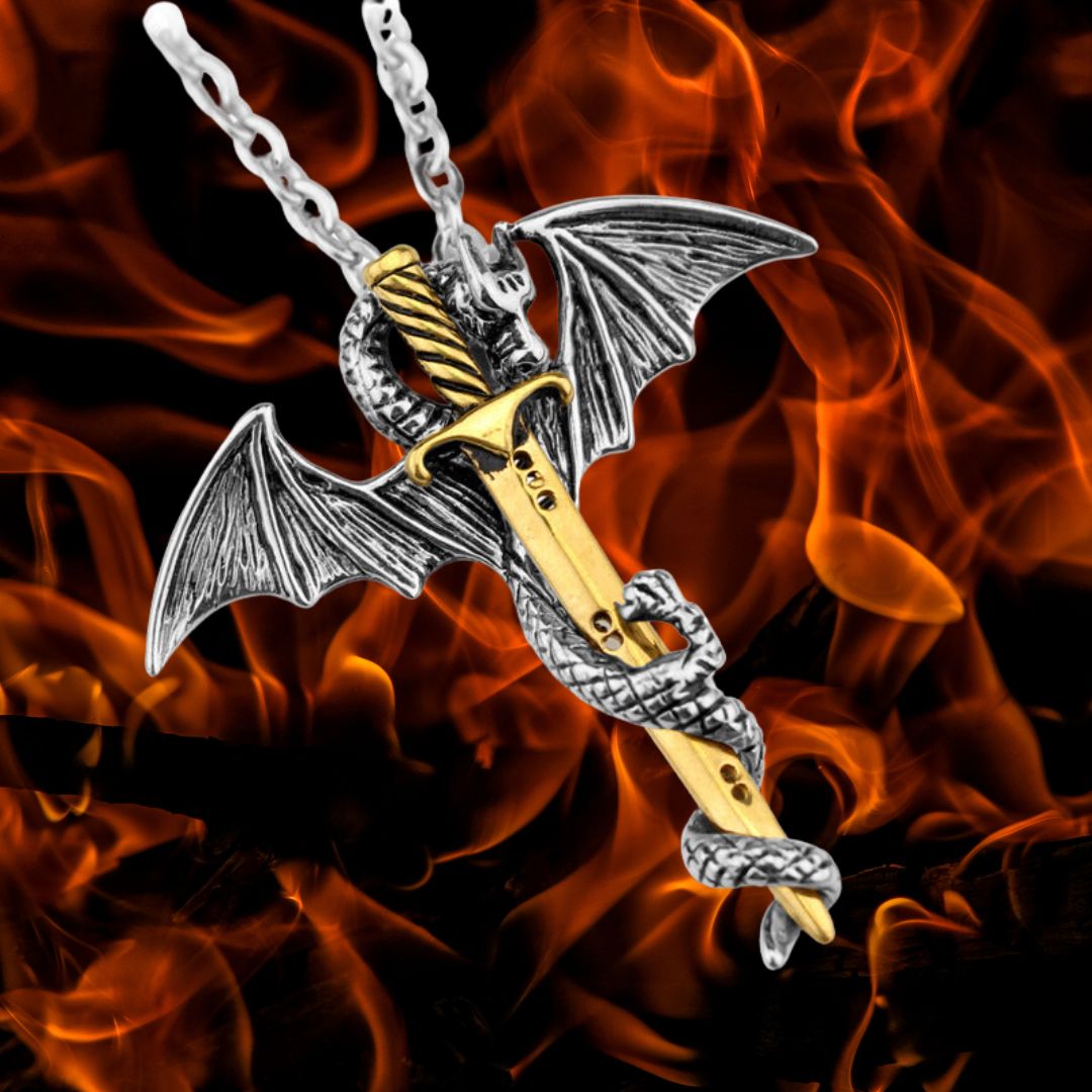 Drake's Sword - The Nevermore Gothic Pendant Necklace Viking Norse