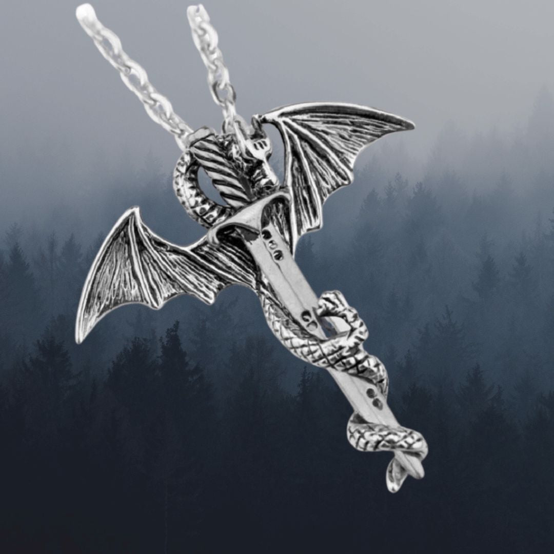 Drake's Sword - The Nevermore Gothic Pendant Necklace Viking Norse